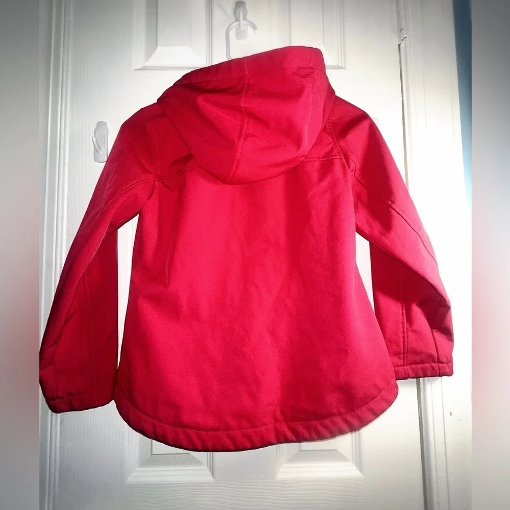 Michael Kors Kids Girls Pink Solid Hooded Full Zipper Jacket Raincoat